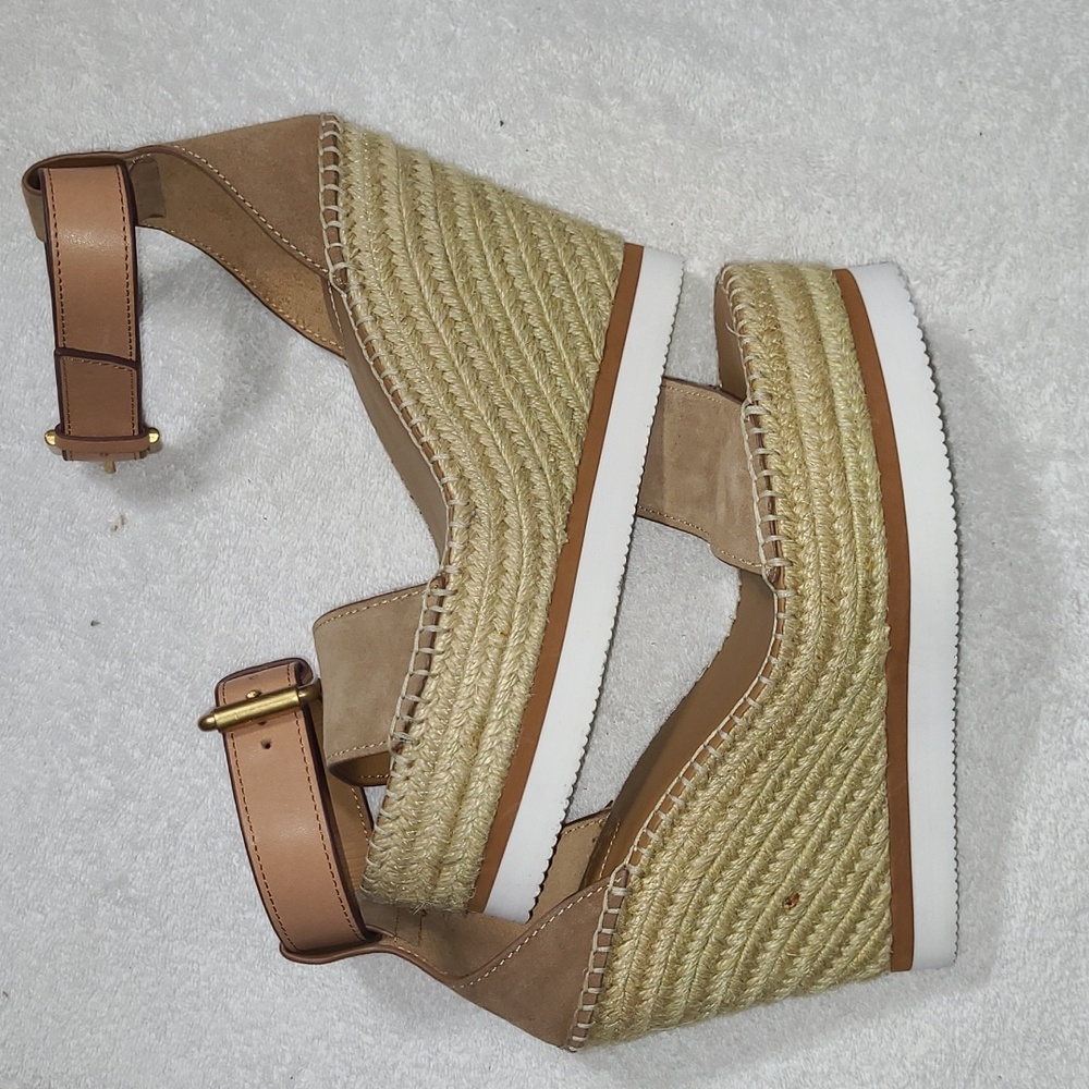 See By Chloe Glyn Platform Espadrille Wedge Sandals Size UE 37 US 6.5 - Picture 2 of 12